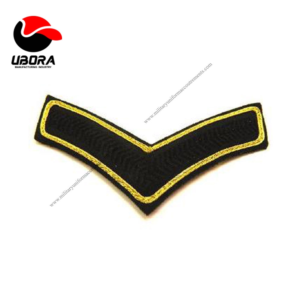 chevron Ceremonial lance corporal stripe - black and green color high qaulity